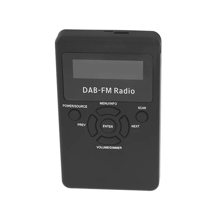 

Mini Pocket Recordable 174.928-239.2MHZ Preset 40 Channels Portable FM DAB Radio, Black