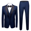 Adult size anti-shrink man business suit wedding suits for men black blue grey man suit