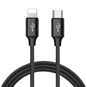 USB C to Lightning Nylon Braided Fast Charging Cable