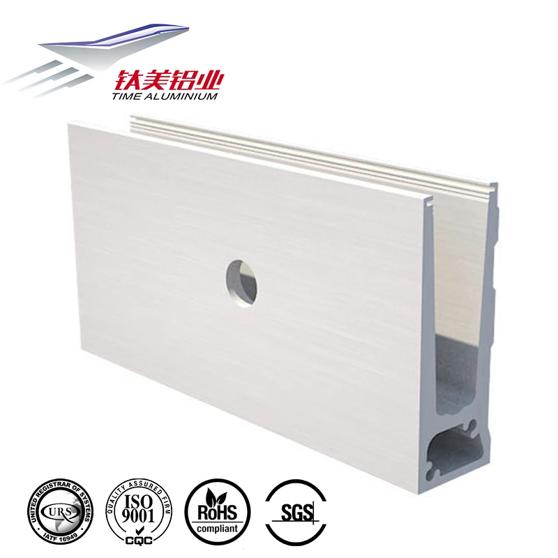 
Factory price u channel glass railing perforated linear guide aluminium profile for window/door 