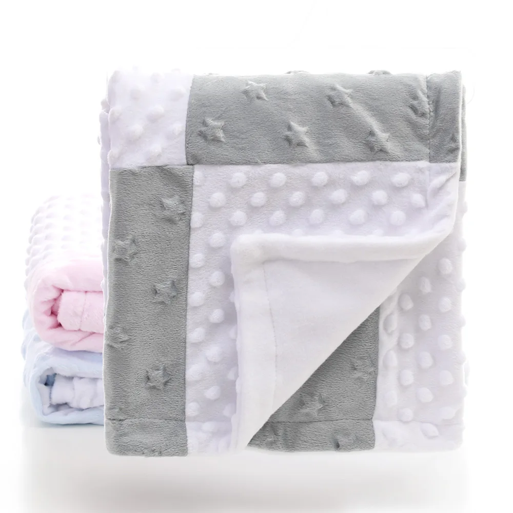 
Four Seasons Baby Newborn Blanket Super Soft Fleece Double Stitching Baby Hug 