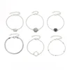 silver hollow pressed fashion Bohemia lotus flower bracelet
