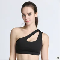 

Custom Fitness Yoga Wear Private logo Label one shoulder Yoga Bra Women Sports Bra top