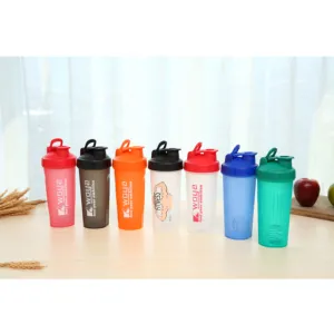 Image of Powerful manufacturer 700ml plastic fitness water bottle gym blank protein shaker bottle with logo custom