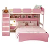 Living Bed Furniture Sets Wood Material Children Bunk Kids Beds For Girls