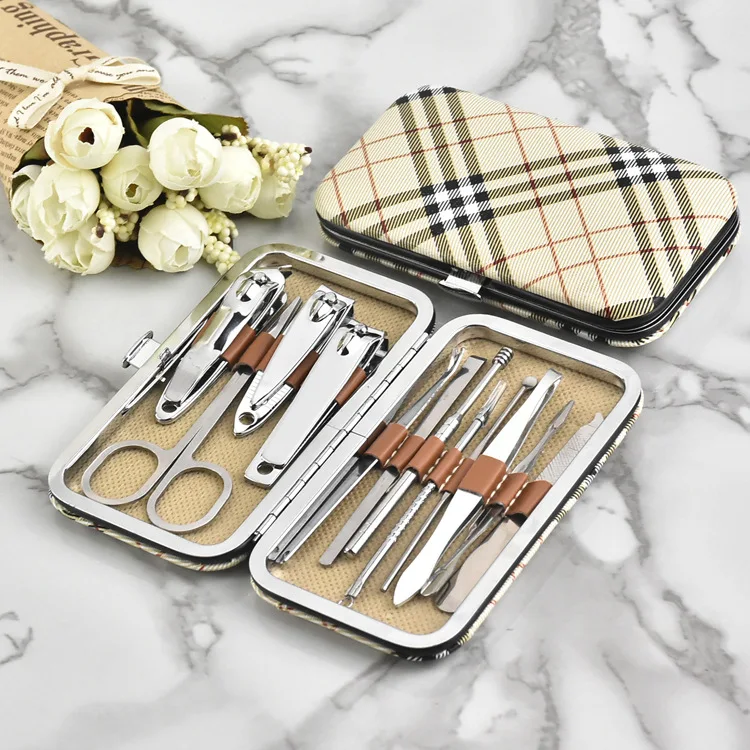 
multi function 12 piece decoration tool Nail Care Cutter Cuticle Clipper Pedicure Kit nail clippers hand tool sets 