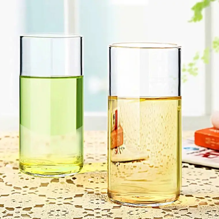 
transparent glass water glass Straight through cylindrical glass is popular in 2019 