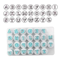 

26pcs Push Easy Mini Upper&Lowercase alphabet letter Cookie Cutter Cake pops Baking Mold fondant cutter cake decoration tools