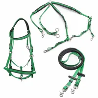 

Horse Riding Equipment Endurance Bridle Full Set In Dark Green Color