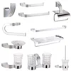 Czech Crystal Bathroom Hardware Set Robe Hook Towel Rail Rack Bar Shelf Toothbrush Holder Bathroom Accessories Chrome