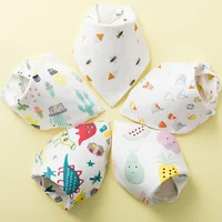 

Wholesale Hot Selling Double Side Triangular Saliva Towel Baby Burp Cloths Baby bandana drool bibs