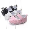 Anti slip boat shape children dress lace shoes with bow newborn baby girl shoes