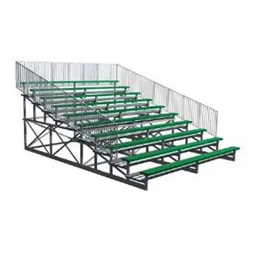 

5 Rows bleachers with aluminium frame mobile portable bleacher grandstand for sale, Sliver , black,