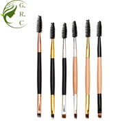 

MS Custom Logo Wood Double Sided Ended Head Angle Lash Eye Brow Mascara Cosmetic Private Label Angled Eyebrow Makeup Brush