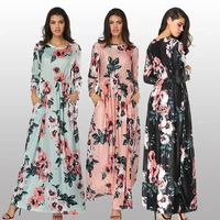 

Factory Direct Sales Plus Size Long Sleeve Maxi Floral Casual Dresses Women