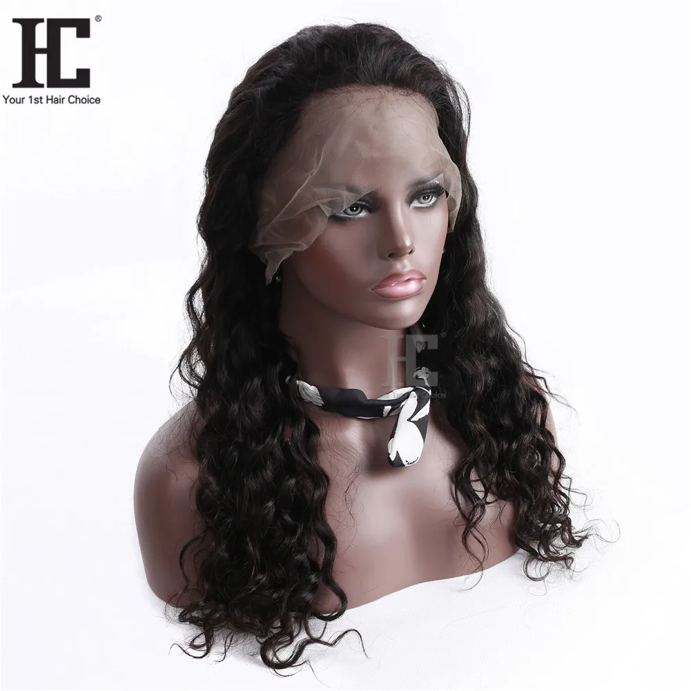 

130% 150% 180 % Density Brazilian Loose Wave Human Hair 360 Lace Front Wig
