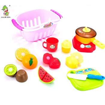 toy kitchen and food