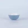 Top quality Dinnerware Best-selling Matt Blue Wax Embossed Matte Ceramic Bowl