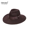 Bespoke Winter Men Large Brim China Manufacturer Wool Felt Hat With Bowknot