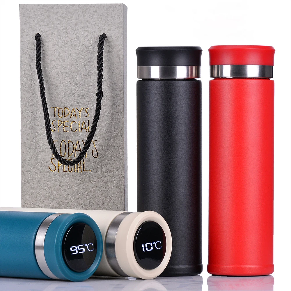 

Innovation Temperature Display Drink Water Reminder Stainless Steel 450ML Smart Vacuum mug, Customized color