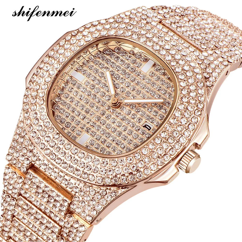 

Wholesale hot sale iced out mens full diamond bling bling watch