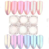 

0.2g/box Shining Nail Pearl Shimmer Powder Dust Powder Mermaid Manicure Nail Art Glitter 6 Colors