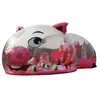Commerical outdoor Cute pink giant pig inflatable transparent bubble tent for kid/Ski bear inflatable slide