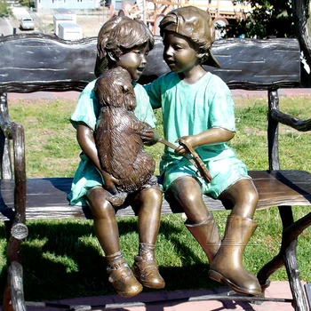 Hot Cast Menthod Contemporary Outdoor Children Sculpture Bronze Kids ...