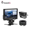 Podofo 7" HD Car Monitor 4 Pins 12 IR Night Vision Backup Rear View Camera for Truck RV Caravan Trailers Bus Houseboat Campers