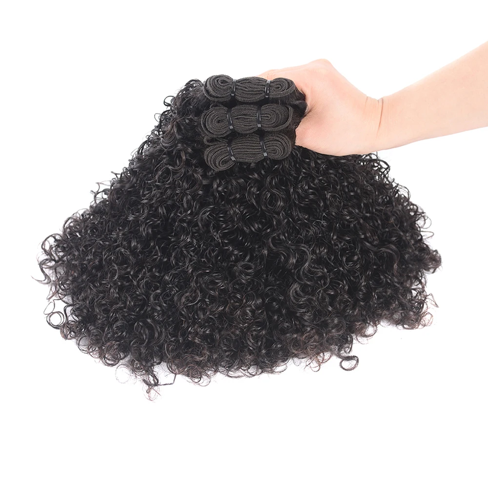 

50% Off Discounts Large Stock Top Quality Virgin Pissy Double Telephone Curl Double Drawn Human Hair Extensions