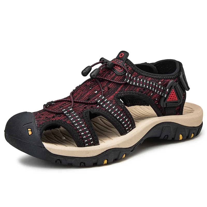 

latest fashion sandals boys sandals men sandals large size, Black red,brown