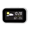 Factory Direct Supply Square Customization Acceptable Weather Forcast Digital Thermometer Table Clock