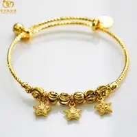 

jxx Grainy Engrave Customized gold plated baby bracelets and bangles wholesale