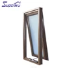 Electronic Component blind inside double glass window Aluminum Awning swing