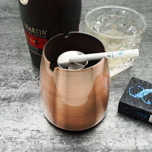Image of Modern Design outdoor windproof stainless steel portable outside tabletop ashtray