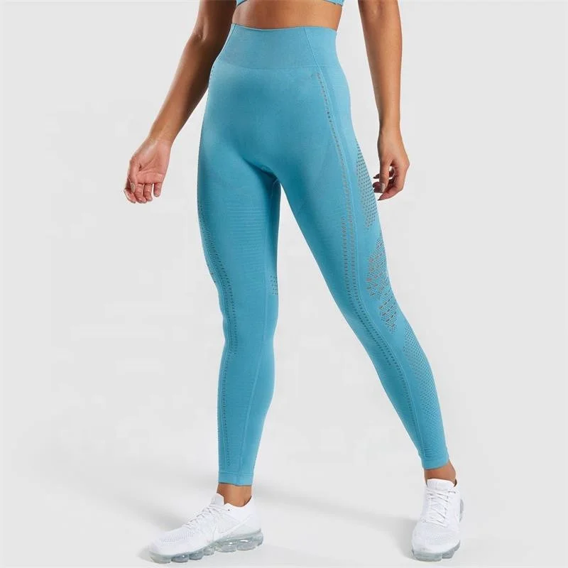 

2019 New Arrival Yoga Wear Gym High Waist Workout Yoga Leggings Seamless, Customized colors