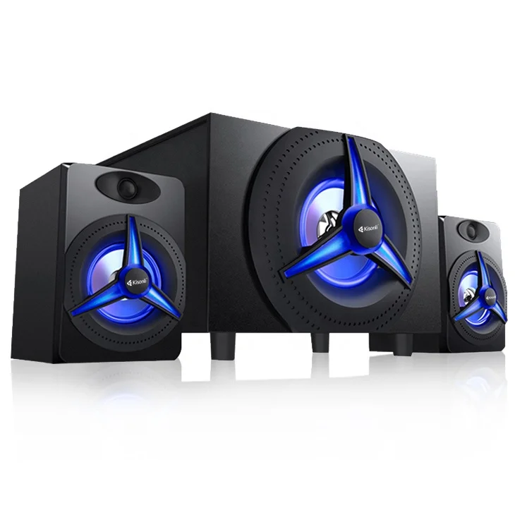 

Kisonli new design 2.1 usb speaker for 3d stereo surround sound for TF/USB/LED