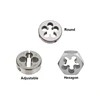 HSS Alloy Steel Hexagon Adjustable Round Dies for Steel Aluminium Pipe External Thread Cutting