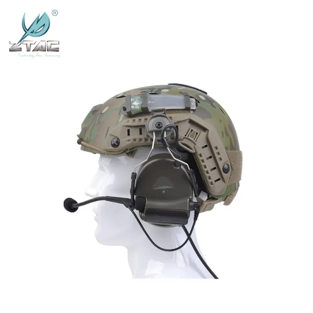 

Z-TAC Softair Peltor Comtac ii Headset With Helmet Rail Adapter Set Aviation Headset tactical Headphones For Shooting Z031, Fg