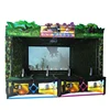 Hunting hero with shooting gun like in the outdoor hunting field with different ways