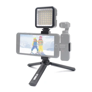 Foldable Metal Tripod Phone Mount LED Light DJI OSMO Pocket