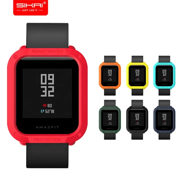 

SIKAI Protective Bumper Case for Xiaomi Amazfit Bip BIT PACE Lite Smart Watch PC Shell Skin for Amazfit Bip Case, Red,orange.mint green ,yellow,black,midnight blue,army green
