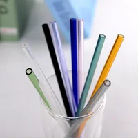 

Food Grade Pyrex Custom Printed Glass Drinking Straws/reusable