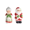 2019 hot sale Handmade couple ceramic canta and Mrs Claus's salt pepper shakers set super cute