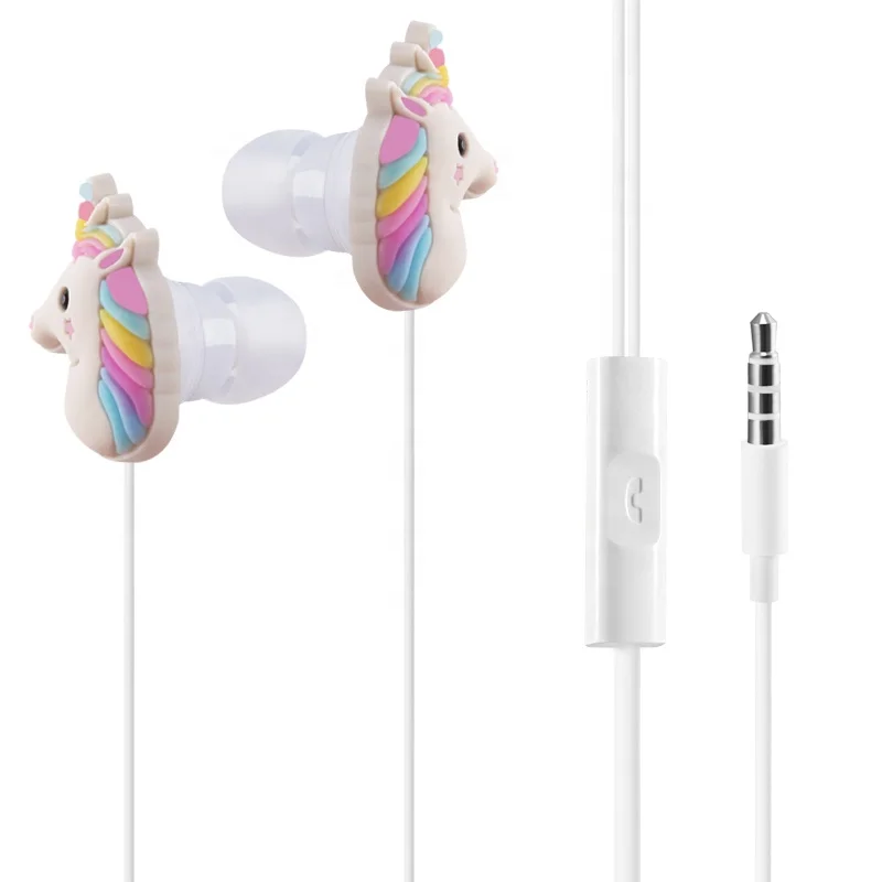 

unique three dimensional unicorn Cartoon Headset Headphones Earphone
