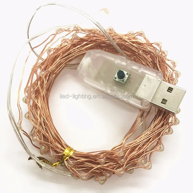 Newest 8 Flashing Model Night Led Lights Twinkle Copper Wire String Lights with USB Interface Halloween Christmas Wedding Decor