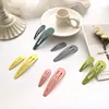 Cute 2 piece set BB clip Candy color spray paint drop shape big small set hair clip