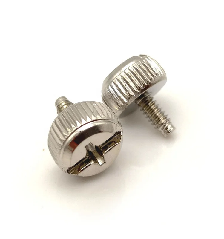 
M3 Steel precision custom knurled thumb shoulder case screw 