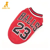 

Wholesale summer basketball jersey mesh pet dog clothing