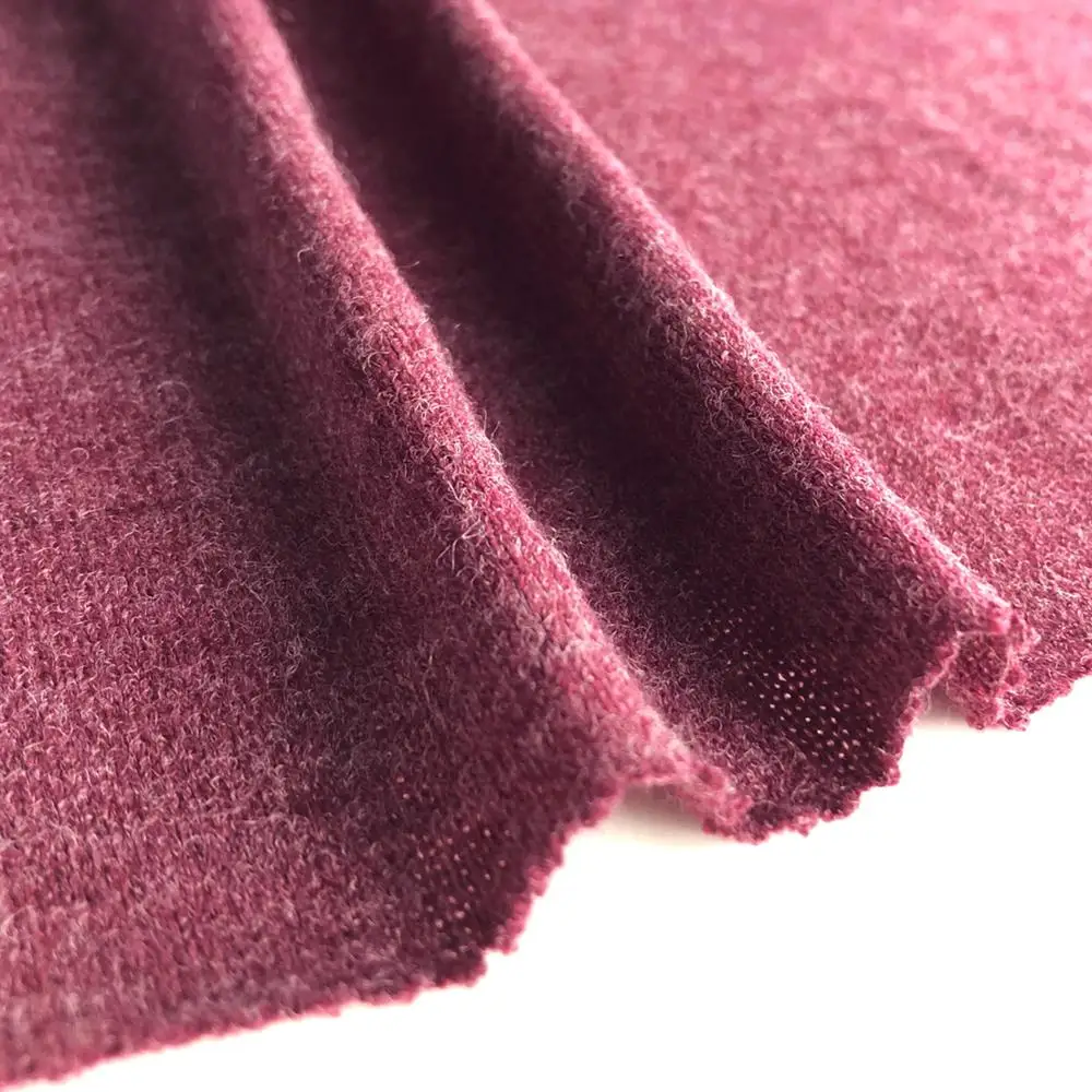 
Chinese textile T/R hacci plain dyed 78% polyester 18% rayon 4% spandex knitting fabric for sweater 